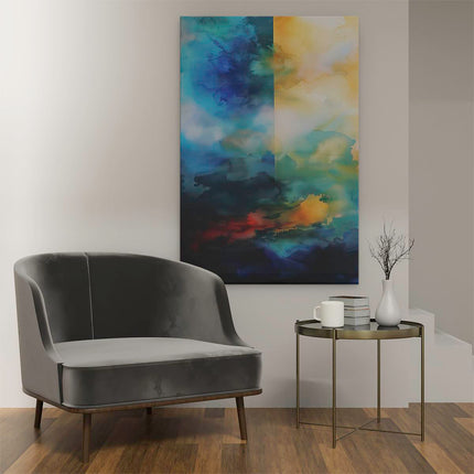 Canvas schilderij interieur Abstract Kunstwerk van een Lucht en Wolken