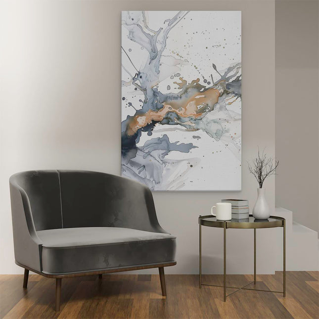 Canvas schilderij interieur Scheutje Verf op een Witte Achtergrond