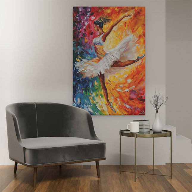 Canvas schilderij interieur Kunstwerk van een Ballerina