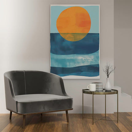 Canvas schilderij interieur De Zon komt op boven de Oceaan