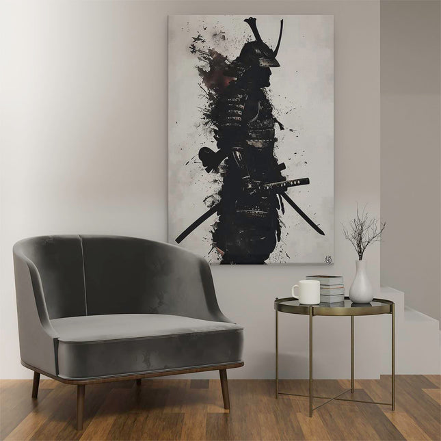 Canvas schilderij interieur De Afbeelding is van een Samoerai