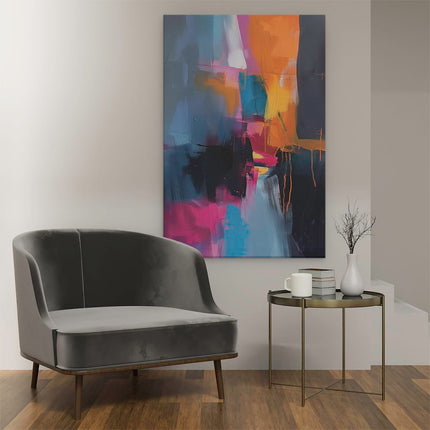 Canvas schilderij interieur Abstract Kunstwerk met Heldere Kleuren