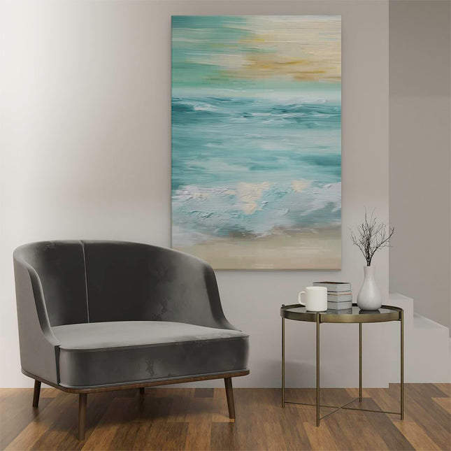 Canvas schilderij interieur Kunstwerk van de Oceaan bij Zonsondergang
