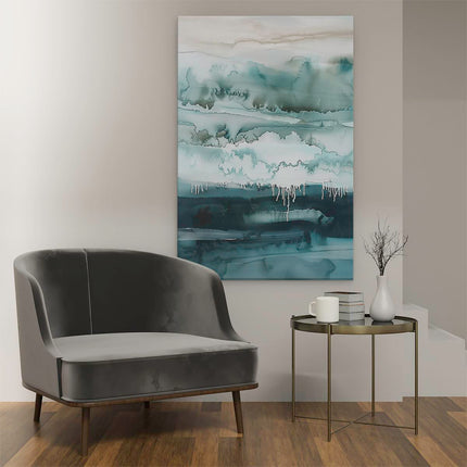 Canvas schilderij interieur Abstract Kunstwerk van Wolken en Water