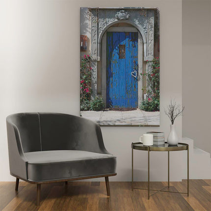 Canvas schilderij interieur Oude Deur met Ornament