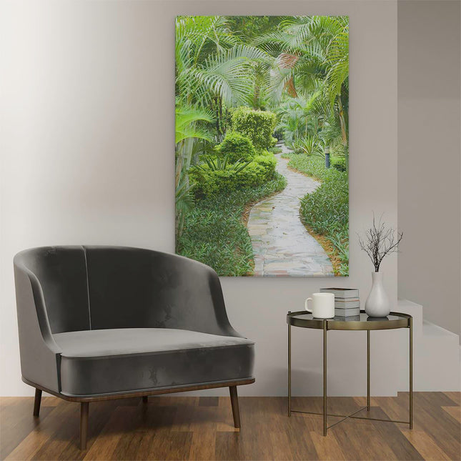 Canvas schilderij interieur Bamboe Pad
