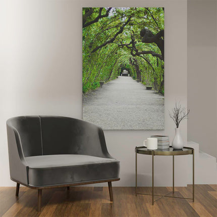 Canvas schilderij interieur Tunnel van Bomen