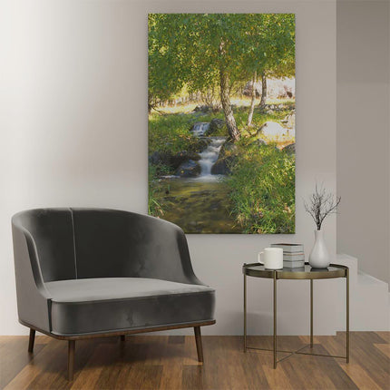 Canvas schilderij interieur Groene Beek