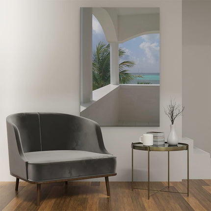 Canvas schilderij interieur Zicht op Zee