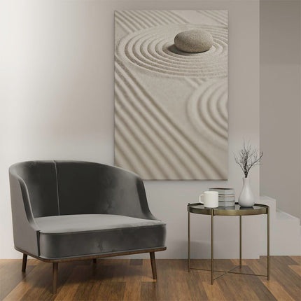 Canvas schilderij interieur Grindtuin II
