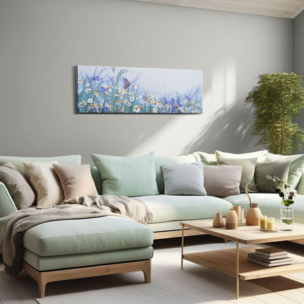 Canvas Schilderij Woonkamer Schilderij Vliegtuig Met Een Landing Op De Luchthaven