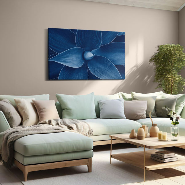 Canvas schilderij woonkamer Blauwe Agave Plant - Bloem