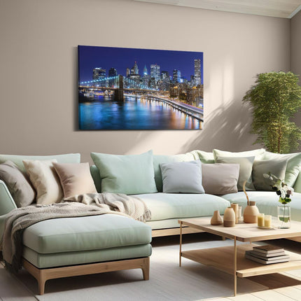 Canvas schilderij woonkamer Skyline New York In Het Centrum