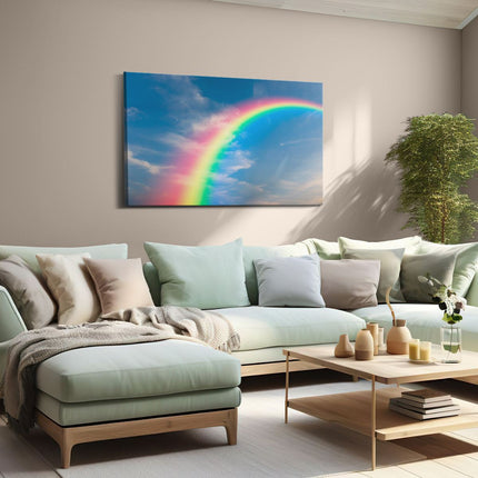 Canvas schilderij woonkamer Regenboog
