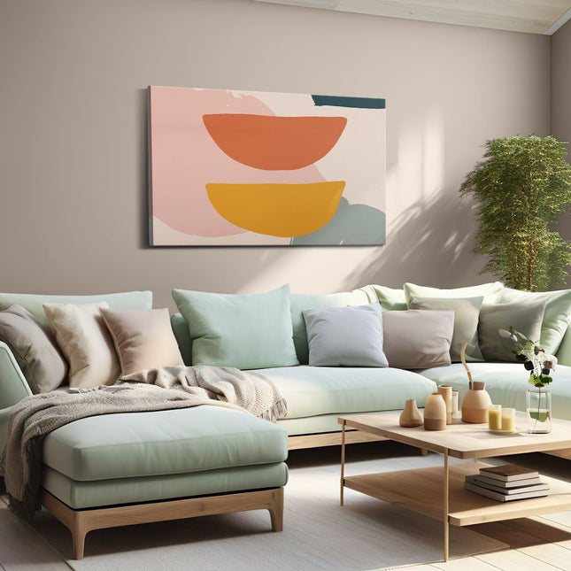 Canvas schilderij woonkamer Abstracte Kunst in Scandinavische Stijl