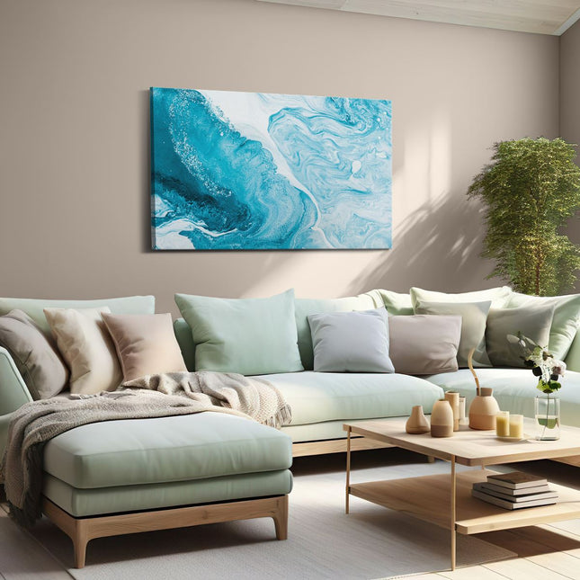 Canvas schilderij woonkamer Abstracte Kunst van een Oceaan
