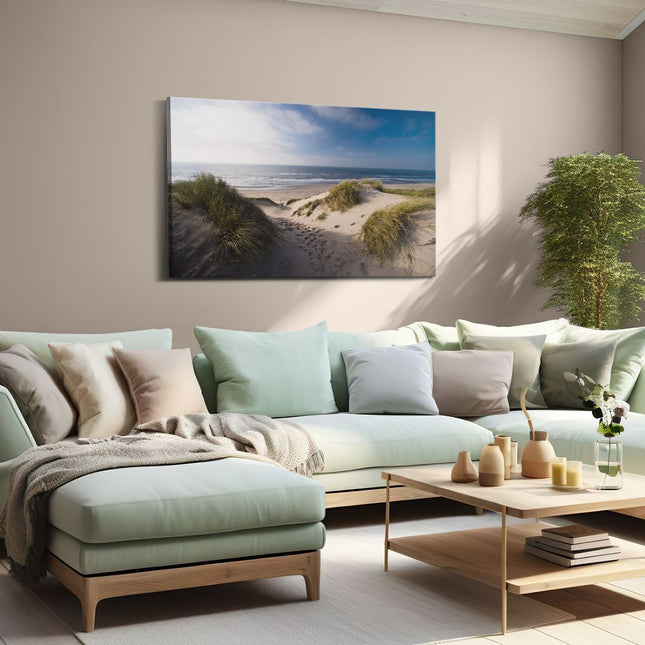 Canvas schilderij woonkamer Strand en Duinen 