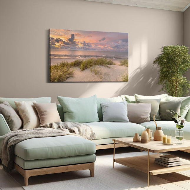 Canvas schilderij woonkamer Strand en Duinen