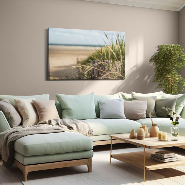 Canvas schilderij woonkamer Strand en Zee op Achtergrond