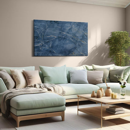Canvas schilderij woonkamer Abstracte Kunst - Blauw