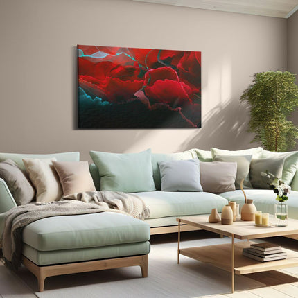 Canvas schilderij woonkamer Abstracte Kunst - Rode Artistiek