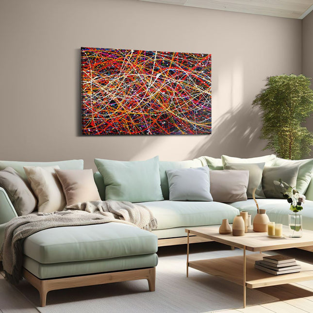 Canvas schilderij woonkamer Abstracte Kunst - Hand Getekend