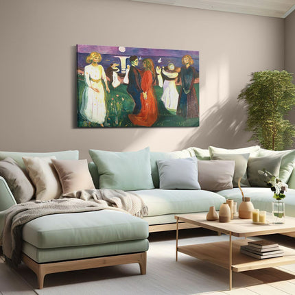 Canvas schilderij woonkamer De Levensdans - Edvard Munch