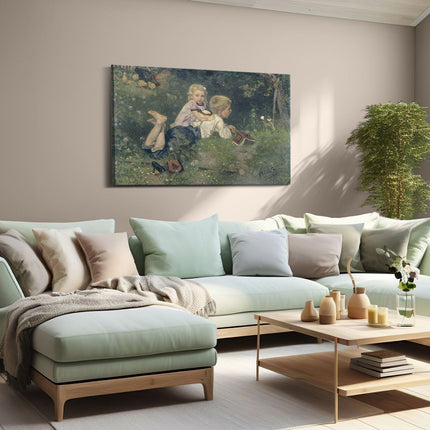 Canvas schilderij woonkamer De Vlinders - August Allebé