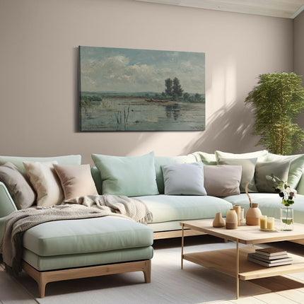 Canvas schilderij woonkamer Plas bij Loosdrecht - Willem Roelofs
