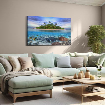 Canvas schilderij woonkamer Tropisch Eiland Malediven