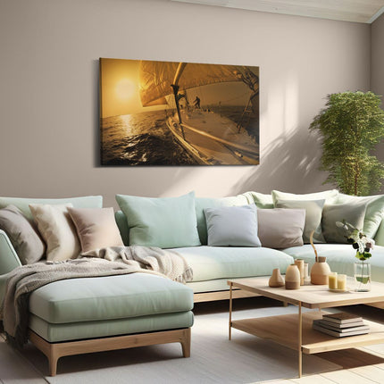 Canvas schilderij woonkamer Zeilboot - Zeilen