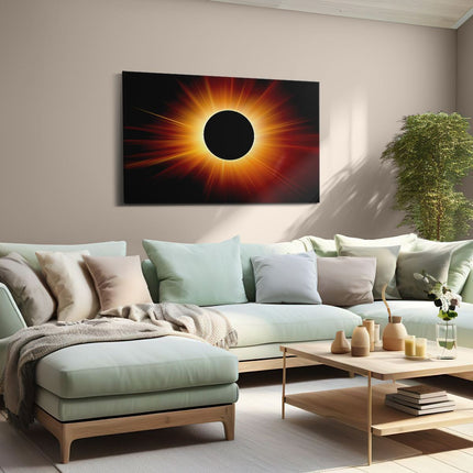 Canvas schilderij woonkamer Zonneverduistering