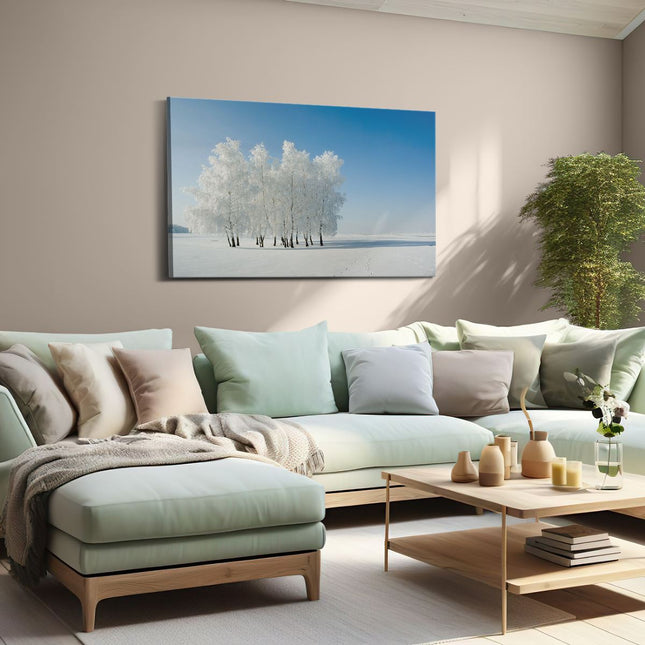Canvas schilderij woonkamer Winter Landschap van Bomen