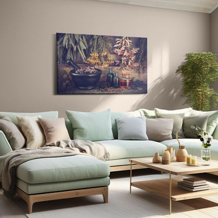 Canvas schilderij woonkamer Silleven van de Wijnoogst