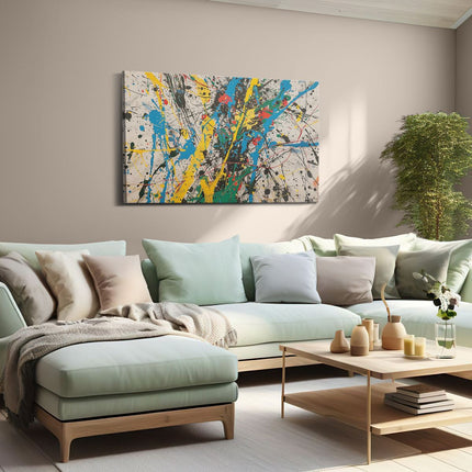 Canvas schilderij woonkamer Spetterende Kunstwerken