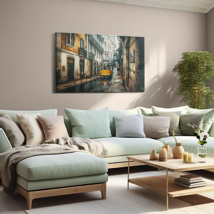 Canvas schilderij woonkamer Lissabon