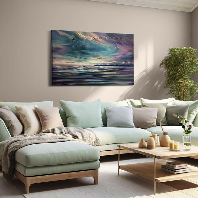 Canvas schilderij woonkamer Kunstwerk van een Walvis in de Oceaan