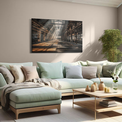 Canvas schilderij woonkamer De Zon schijnt door een Raam