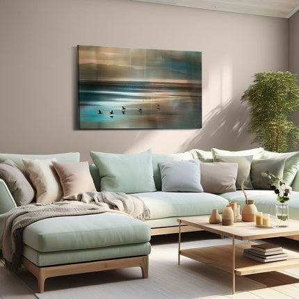 Canvas schilderij woonkamer De Vogels Vliegen over het Water