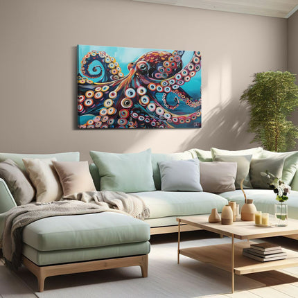Canvas schilderij woonkamer Kleurrijke Octopus