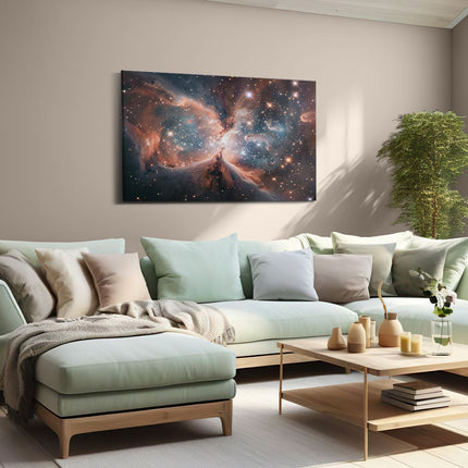 Canvas schilderij woonkamer Afbeelding van een Nevel in de Ruimte