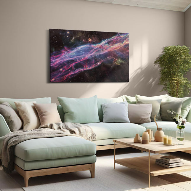 Canvas schilderij woonkamer Afbeelding van een Nevel in de Ruimte