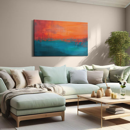 Canvas schilderij woonkamer Abstract Kunstwerk van een Zonsondergang