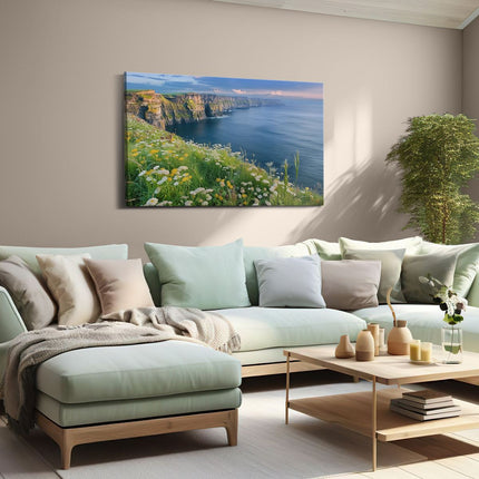 Canvas schilderij woonkamer De Kliffen van Moher, Ierland