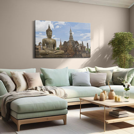 Canvas schilderij woonkamer Boeddha