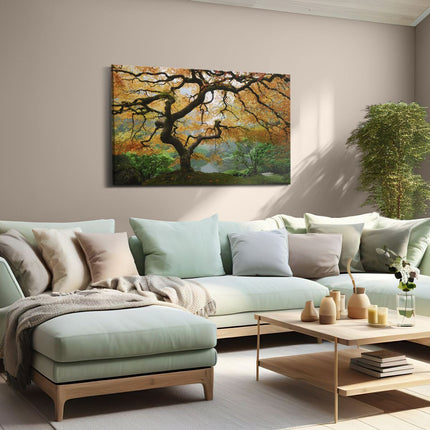 Canvas schilderij woonkamer Oude Knoestige Boom