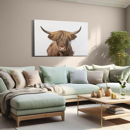 Canvas schilderij woonkamer Longhorn