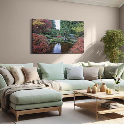 Canvas schilderij woonkamer Japanse Tuin