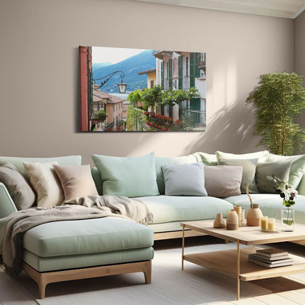 Canvas schilderij woonkamer Kleurijk Straatje in Italie