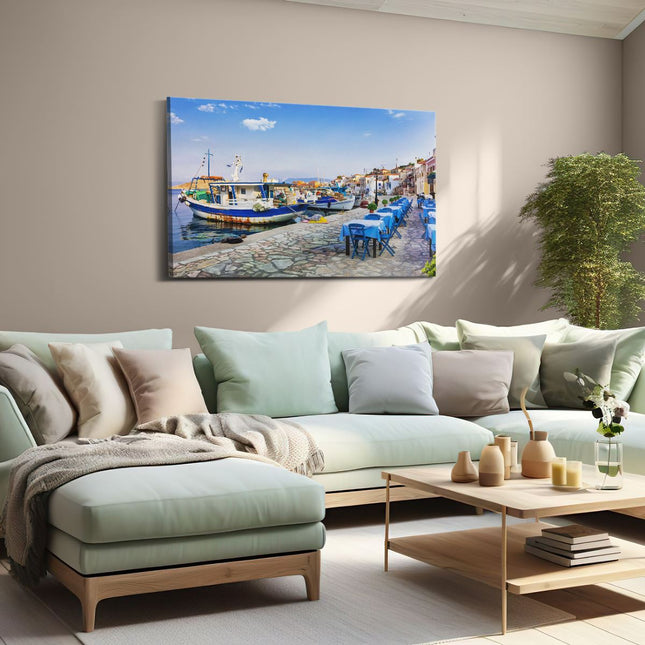 Canvas schilderij woonkamer Chalki Eiland
